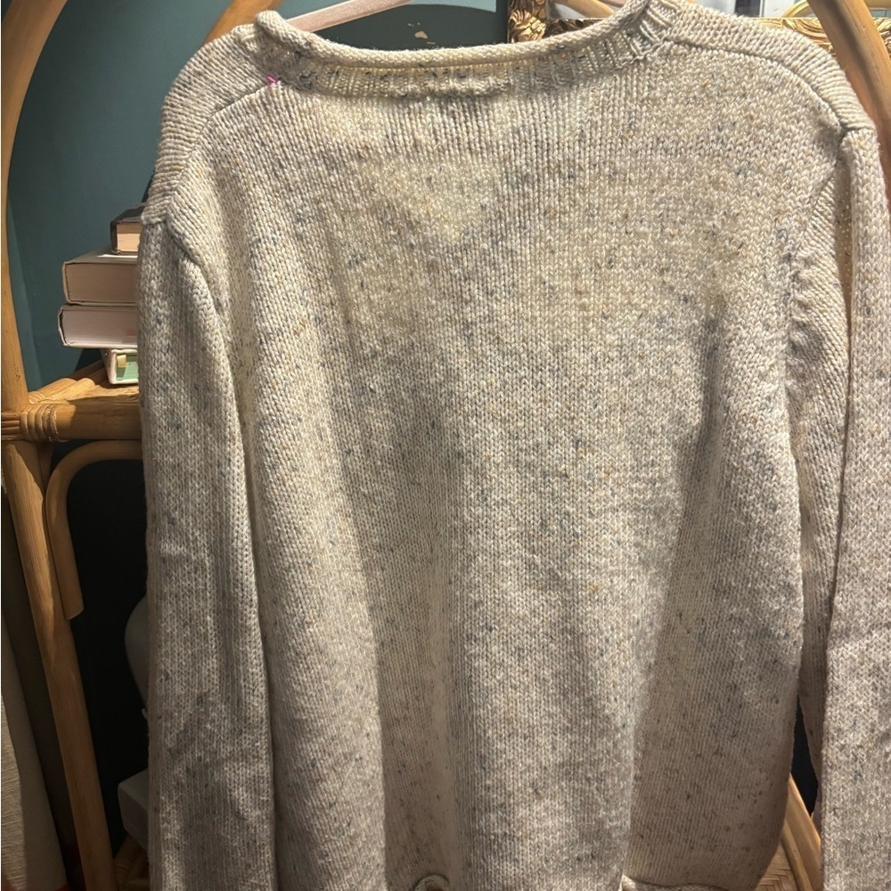 CJ Banks Cream Knit Henley Sweater - Picture 4 of 4
